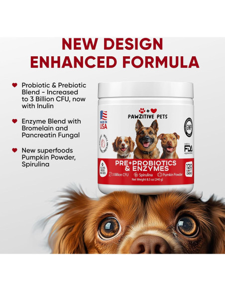 Masticables Probioticos Pawzitive Pets 120 Unidades Salud Digestiva