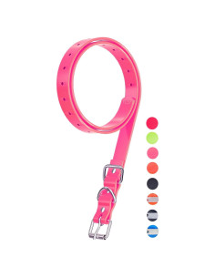 Correa para perro YLSF TPU 67cm Rosa Ajustable Impermeable