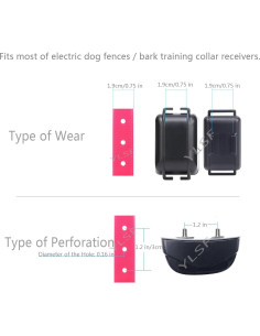 Correa para perro YLSF TPU 67cm Rosa Ajustable Impermeable 2