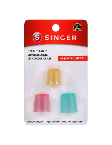 Dedales Flexibles Singer 00480 - 3 Piezas para Coser Dedales Flexibles Singer 00480 - 3 Piezas para Coser