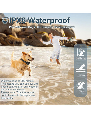 Collar de Entrenamiento Citronela KDSZJDV T510 IPX7 4 Modos