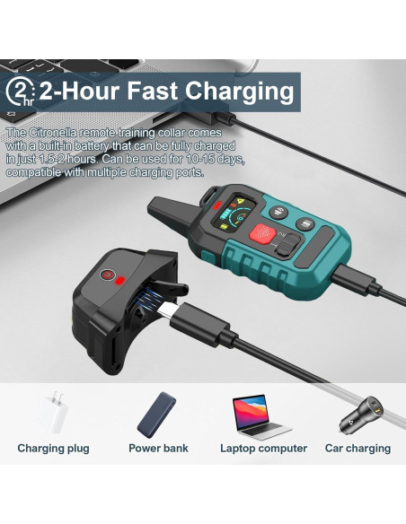 Collar de Entrenamiento Citronela KDSZJDV T510 IPX7 4 Modos