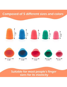 Dedales de Goma BlingKingdom 5 Piezas 5 Tamaños y Colores 2