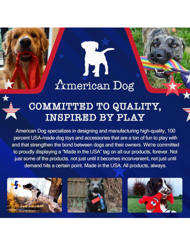 Hueso Bungee American Dog 30 cm Juguete para Perros