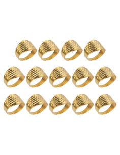 Dedales de Costura Ajustables HEEPDD - 14 Piezas de Cobre