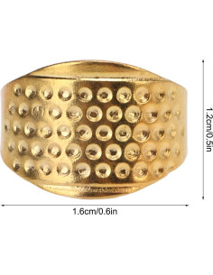 Dedales de Costura Ajustables HEEPDD - 14 Piezas de Cobre 2