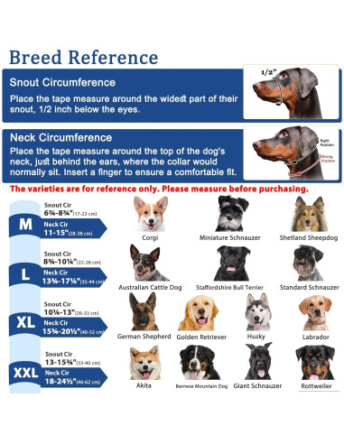 Collar de Cabeza BARKLESS M Negro para Perros Sin Tirones