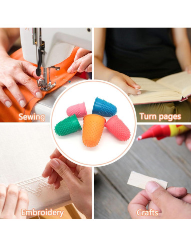 Dedales de Goma BlingKingdom 5 Piezas 5 Tamaños y Colores