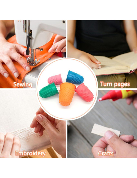 Dedales de Goma BlingKingdom 5 Piezas 5 Tamaños y Colores