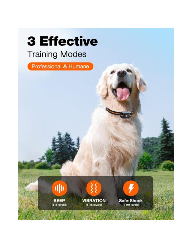 Collar de Choque Bousnic para Perros 5-120 lbs Recargable