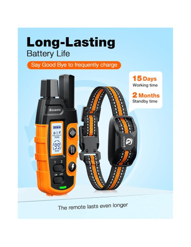 Collar de Choque Bousnic para Perros 5-120 lbs Recargable