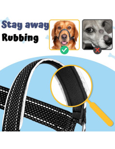 Collar de Cabeza Barkless L Negro para Perros Grandes y Medianos 2