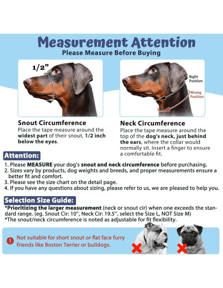 Collar de Cabeza Barkless L Negro para Perros Grandes y Medianos