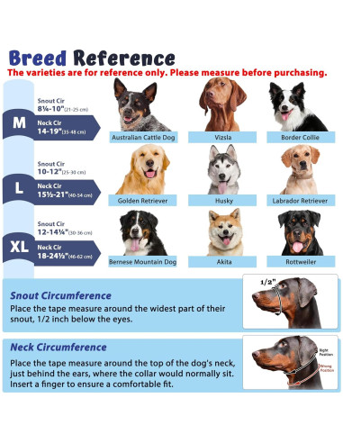 Collar de Cabeza Barkless L Negro para Perros Grandes y Medianos