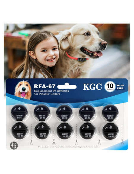 Paquete de 10 Baterías RFA-67 6V KGC para Collares PetSafe