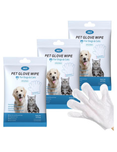 Toallitas de Baño para Mascotas lloYvette - Guantes Nutritivos 18 Pzas