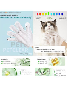 Toallitas de Baño para Mascotas lloYvette - Guantes Nutritivos 18 Pzas 2