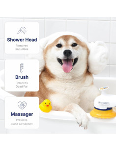 Cepillo de Aseo para Mascotas BMSMILE con Ducha y Masaje 2