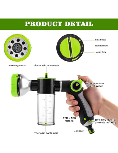 Accesorio de Manguera para Lavado de Perros YCCOKJJ Verde