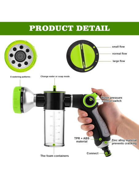 Accesorio de Manguera para Lavado de Perros YCCOKJJ Verde