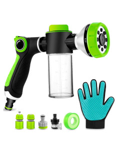 Kit de Baño para Perros YCCOKJJ con Boquilla 8-en-1 y Jabón