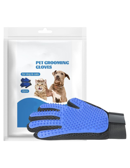 Guantes de Aseo para Mascotas DuDu Bear 2024 Azul Grande