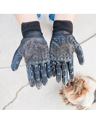 Guantes de Aseo para Mascotas Pet Magasin Mediano Negro