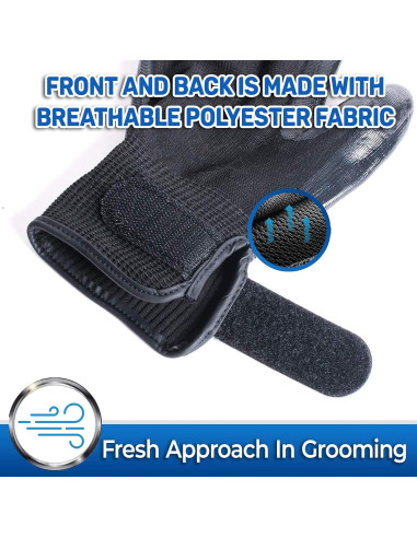 Guantes de Aseo para Mascotas Pet Magasin Mediano Negro