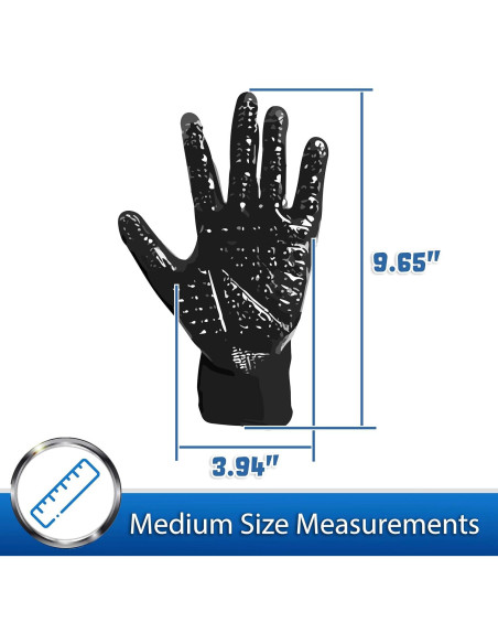 Guantes de Aseo para Mascotas Pet Magasin Mediano Negro