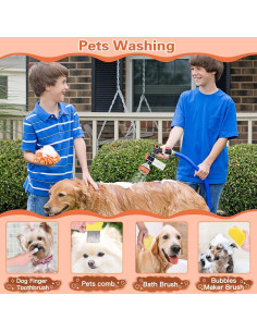 Boquilla de Manguera EVILTO para Baño de Perros 8 en 1 2