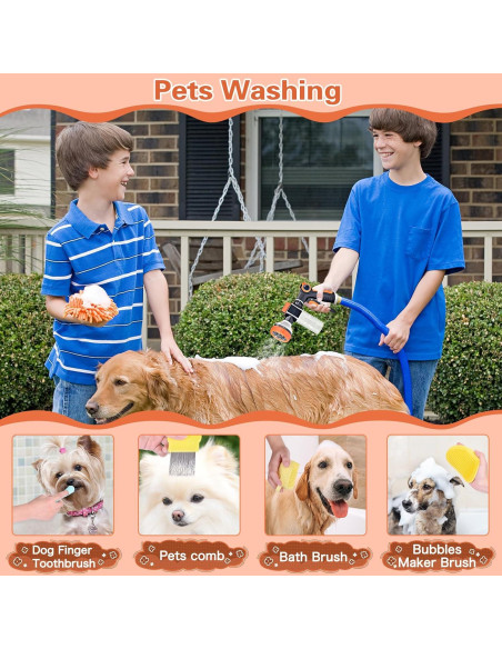 Boquilla de Manguera EVILTO para Baño de Perros 8 en 1