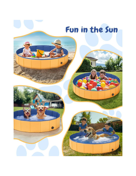 Piscina Plegable para Perros Desoxivi 160 cm Antideslizante