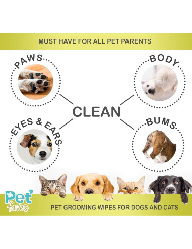 Toallitas Hipoalergénicas Pet Faves 400 Unidades para Perros