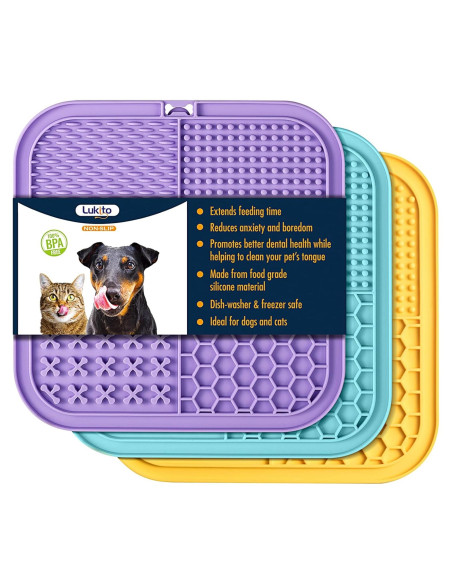 Alfombrilla de Lamer LUKITO 3PCS para Perros y Gatos