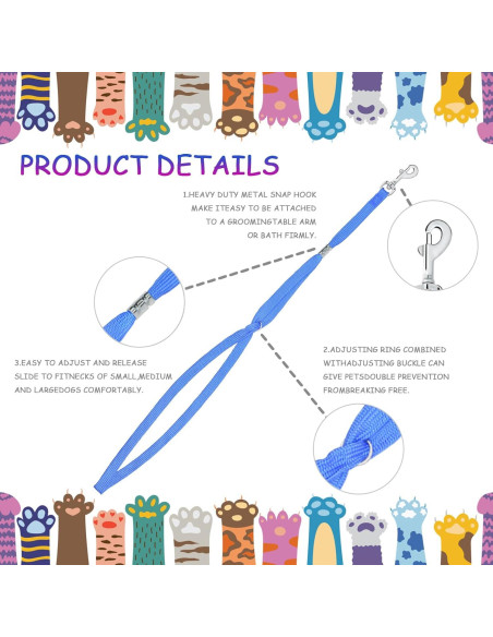 3 Bucles de Aseo Ajustables CUTEABC para Perros y Gatos