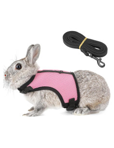 Arnés Ajustable para Conejo PETTOM Rosa XS (Pecho: 20-27 cm)