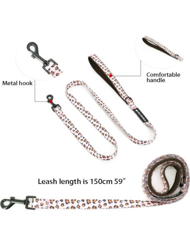 Conjunto Arnés y Correa para Perros COOWONE Talla L