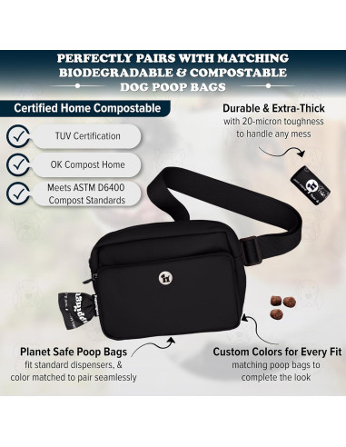 Bolsa de Paseo para Perros Puppington 3 en 1 Negro Onyx