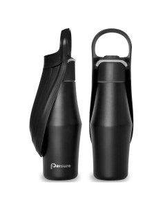 Botella de Agua para Perros Persure 800 ml Negra a Prueba de Fugas