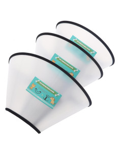 Collar de Cono Suave GLADOG 3 PCS Ajustable para Perros y Gatos