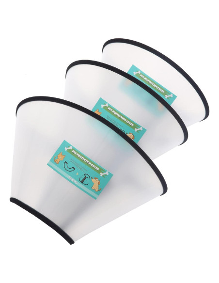 Collar de Cono Suave GLADOG 3 PCS Ajustable para Perros y Gatos