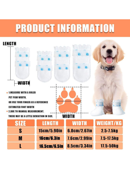 Botas desechables para perros Suxgumoe 20 piezas Grande