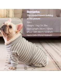 Traje Quirúrgico para Mascotas AOKAZI XXS Gris 2