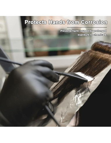 Guantes de Nitrilo Negros 100 Pcs Sin Polvo Antideslizantes