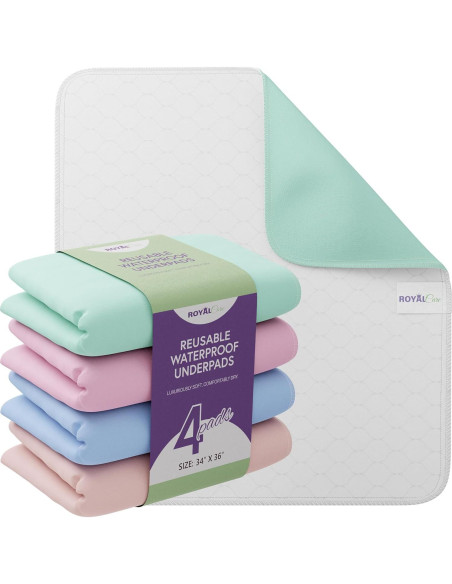 Protectores de cama Royal Care 34x36 cm Paquete de 4