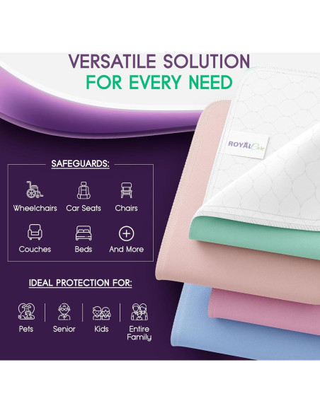 Protectores de cama Royal Care 34x36 cm Paquete de 4