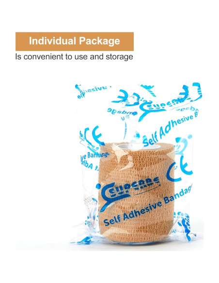 Cinta Cohesiva Autoadherente Superbe 12 Rollos 5cm x 4.5m