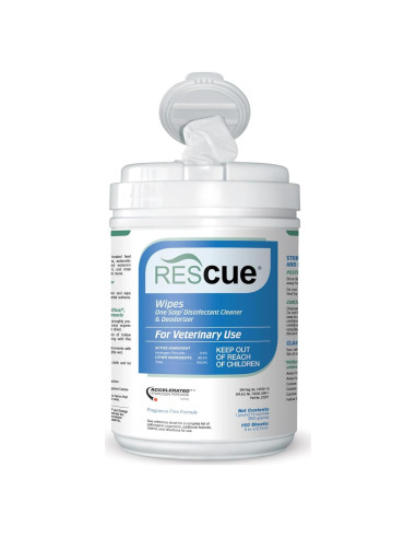 Toallitas Desinfectantes REScue para Mascotas - 160 Unidades