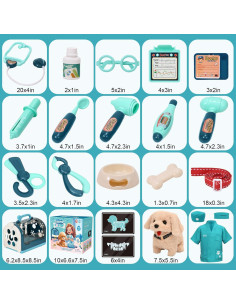 Kit de Doctor Veterinario G.C con Perro Interactivo 22 Pcs 2