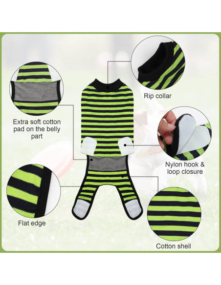 Traje de Recuperación para Perros QUEARN S 2 Piezas Algodón